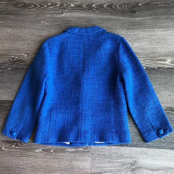 Kate Spade - Blue Tweed Blazer - Size 8 - EUC - Picture 4 of 10